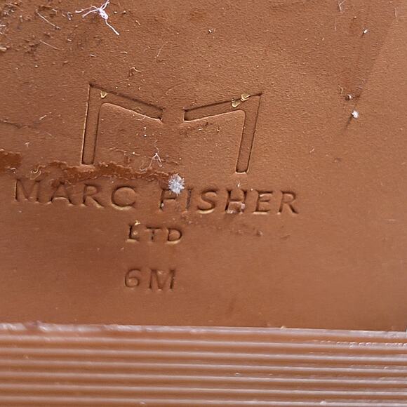 NEW Marc Fisher LTD Haleena leather bootie light natural/beige boots size 6M - Picture 5 of 7